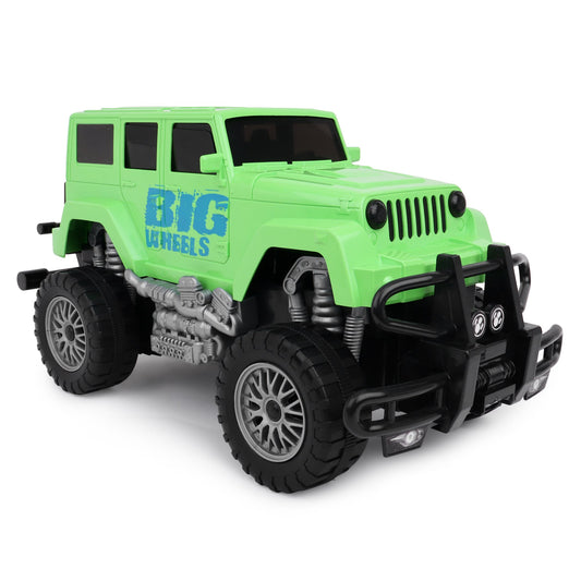 Power Jeep (Green) | Super Car Friction Powered | Friction Mini Toy | Unbreakable Toy | Push and Go | Realistic Jeep | Crawling Toy | Made in India | For kids 2+ year