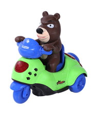 Load image into Gallery viewer, Bear On Scooter Bump &#39;N&#39; Go | Lights &amp; Sound | Musical Baby Toy | Baby Dance Toy | Active Play Toy | Battery Operated Toy | Educational Toy for Infants | Infant Sensory Play Toy | For New Born &amp; Toddlers
