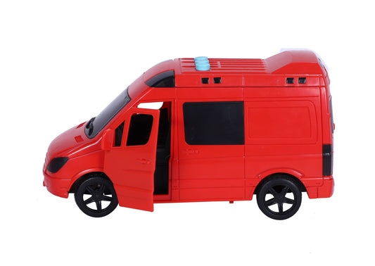 Fire Van Friction | Friction-powered Toy | Push & go Toy | Pull-Push vehicle | Durable Van | Easy Play Van | For Kids age 3+ years