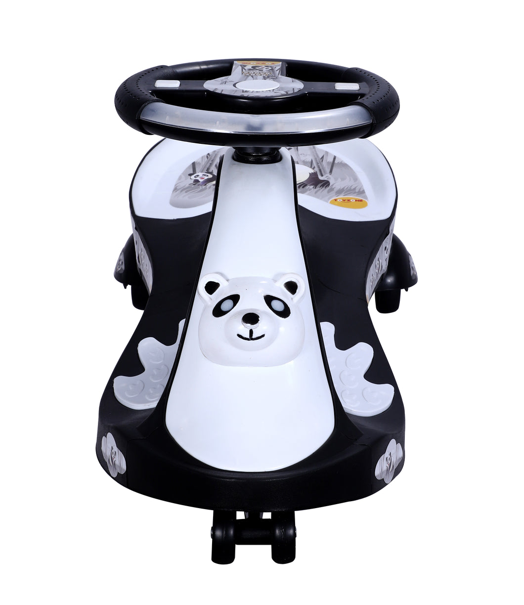 Baby Panda Magic Car - Black | Ride-on car | Swing car | kids toy car | Comfortable Seat | Elegant Design | Twister Ride on | Pedal-free car | For kids 3+ years