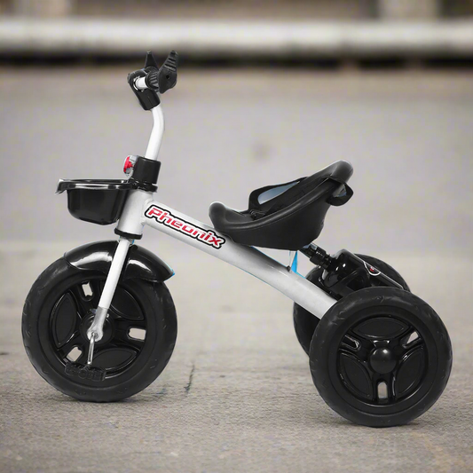 Phoenix Tricycle - Blue| Kids Baby Cycle | Baby Push Cycle | With Rubber Wheels | Kids 3-Wheel Bike with Basket | For Kids 3+ Years