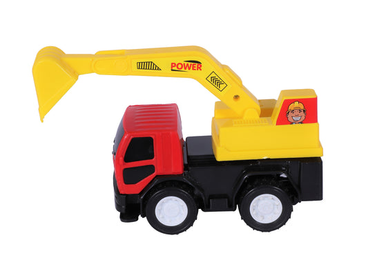 City Vector Friction Powered - Excavator | Friction Mini Toy | Unbreakable Toy | Push and Go | Crawling Toy | Made in India | For kids 2+ year