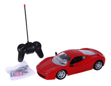 Load image into Gallery viewer, Carbon RC Car - Red | 27 MHz Fully Functionable | 1:24 Scale | Battery &amp; Charger Cable | Range upto 25m | Luminous Headlight | Perfect Tyre Grip | For Age 4+ Years
