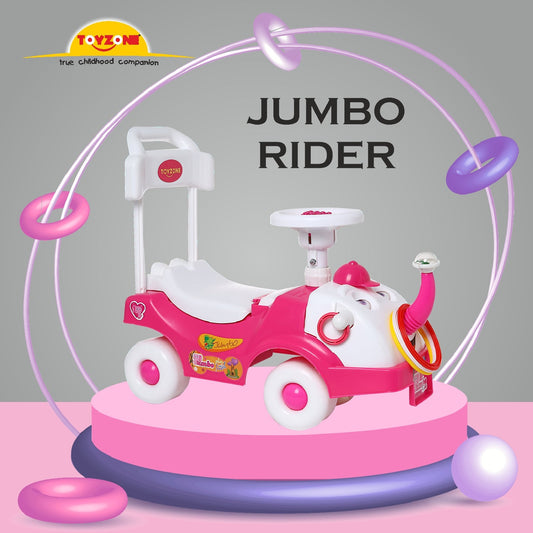 Jumbo Rider | Push Ride-on | Push Car with Storage | Ride-On Car with Backrest | Ride On for Toddlers | For Kids 3+ years