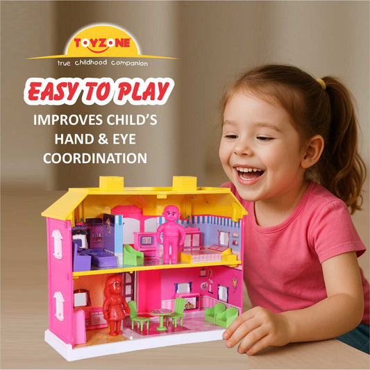 Barbie Dream Palace Doll House 40Pcs  | Girls Role Playset | Pretend Play | Doll House with Furniture | Dollhouse Accessories | Imaginative Play | Playhouse | For Kids Age 3+ years