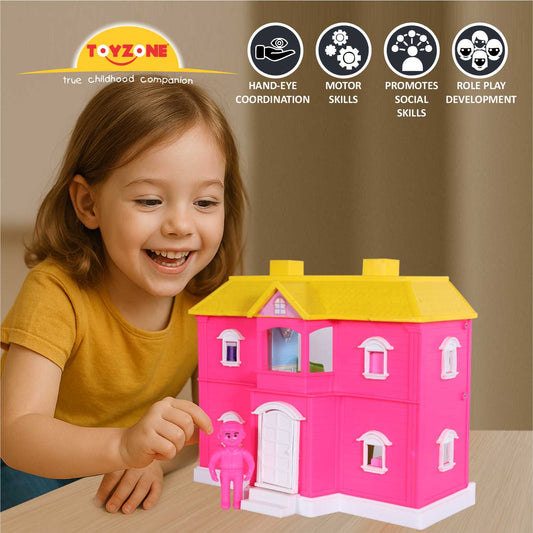 Barbie Dream Palace Doll House 40Pcs  | Girls Role Playset | Pretend Play | Doll House with Furniture | Dollhouse Accessories | Imaginative Play | Playhouse | For Kids Age 3+ years