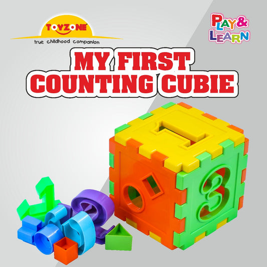 My First Counting Cubie | Early learning cube toy | Interactive learning toy | Shape sorting toy | Multi-functional educational cube | Play and learn Activity cube | Tactile learning toy | Early childhood development toys for toddlers