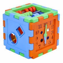 Load image into Gallery viewer, Play &amp; Learn Cube | Early learning cube toy | Interactive learning toy | Shape sorting toy | Multi-functional educational cube | Play and learn Activity cube | Tactile learning toy | Early childhood development toys for toddlers
