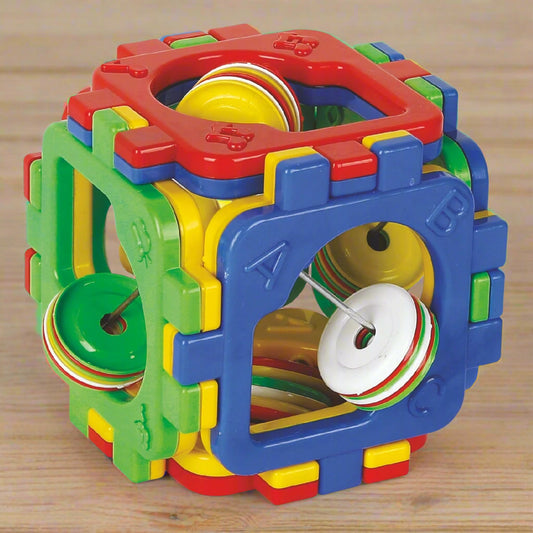 Rattle Cubie | Early learning cube toy | Interactive learning toy | Rattle toy | Play and learn Activity cube | Early childhood development toys for toddlers