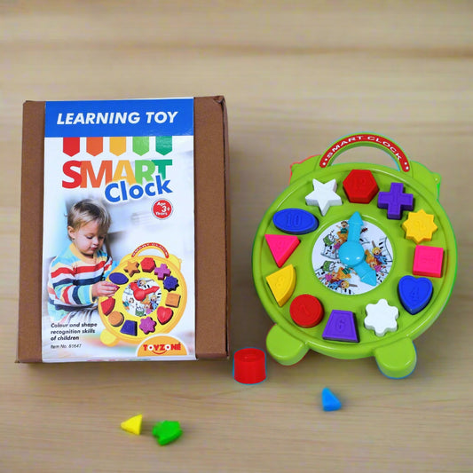 Smart Clock | Shape & Color recognition toy | Educational clock for toddlers | Early learning clock | Colorful clock | Shape matching clock toy | Smart clock for preschoolers