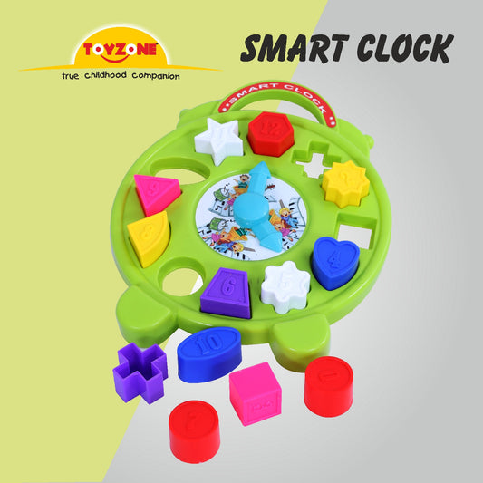 Smart Clock | Shape & Color recognition toy | Educational clock for toddlers | Early learning clock | Colorful clock | Shape matching clock toy | Smart clock for preschoolers