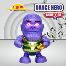 Load image into Gallery viewer, Thanos Dance Hero Bump &#39;N&#39; Go | Lights &amp; Sound | Musical Baby Toy | Baby Dance Toy | Active Play Toy | Battery Operated Toy | Educational Toy for Infants | Infant Sensory Play Toy | For New Born &amp; Toddlers
