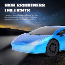 Load image into Gallery viewer, Mini Pro RC Car - Blue | 27 MHz Fully Functionable | 1:24 Scale | Battery &amp; Charger Cable | Range upto 25m | Luminous Headlight | Perfect Tyre Grip | For Age 4+ Years
