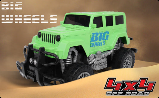 Power Jeep (Green) | Super Car Friction Powered | Friction Mini Toy | Unbreakable Toy | Push and Go | Realistic Jeep | Crawling Toy | Made in India | For kids 2+ year