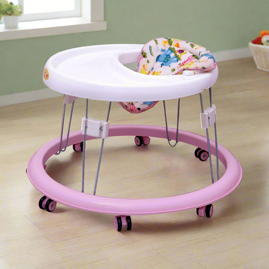 Round Walker | Foldable baby walker | Rotatable wheel | First steps walker | Baby walking support | Adjustable height | Non-slip | Durable baby walker | For Toddlers