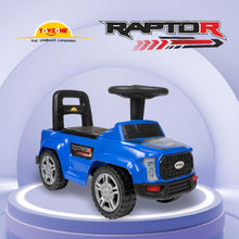 Load image into Gallery viewer, Raptor Ride on - Blue | Car for Kids | Toddlers Push Car with Backrest | Music &amp; LED Light | Under Seat Storage | For kids 2+ Years
