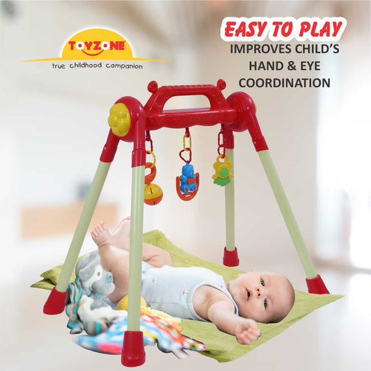 Baby Play Gym | Baby Activity Gym | Hanging Rattles Toy | Early Learning Baby Gym | Rattle Play Mat for infants