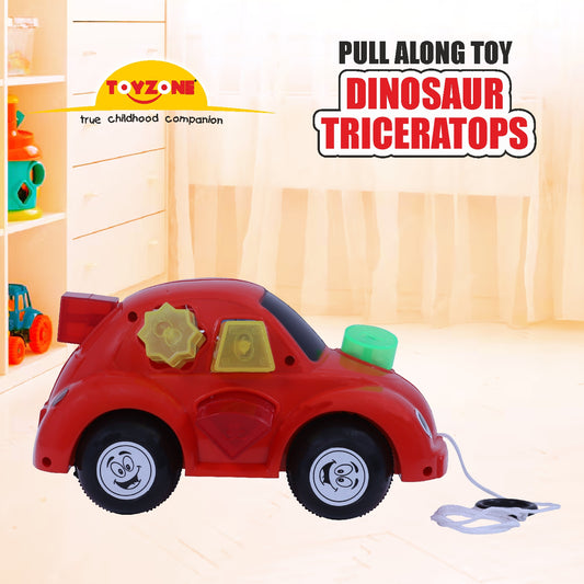 Car Pull Along | Interactive pull toy | Toy for walking babies Toddler | Movement toy | Early learning Pull toy | Toddler activity toy | For age 12+ Months