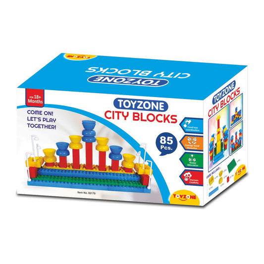 City Block | Creative building blocks for kids | Blocks for preschoolers | City design building blocks |Smart Activity Fun & Learning Blocks | Kids bus toy set | Play blocks | Kids group play blocks | Block play set | For kids age 3+ years