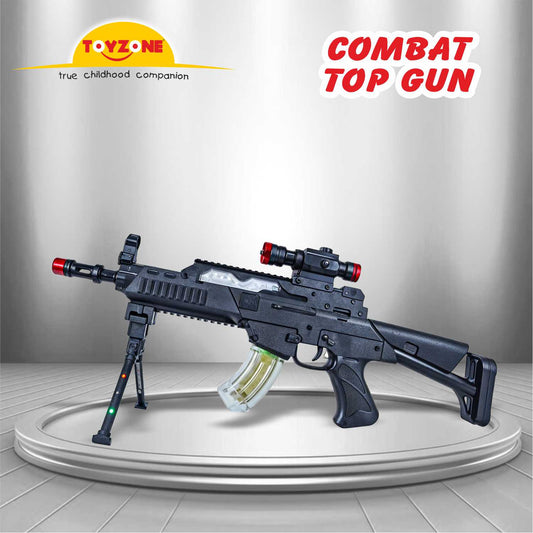 Combat Top Gun | Shooting Gun | Role Play Toy | Compact Toy Gun | Imaginative Play Gun | For Kids 3+ years