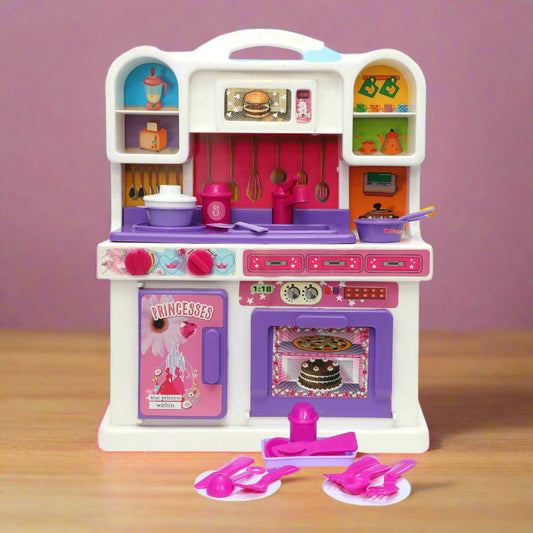 Disney Princess Kitchen Set | Kids Kitchen Set | Role Play Set | Pretend Play Kitchen Accessories Set | Cooking set | Miniature Household Set | For Kids age 3+ years
