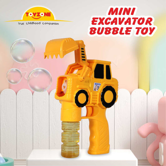Turbo excavator Bubble Gun | Bubble Gun Toy | Bubble Blower | Bubble maker for Kids | Portable Bubble Machine | Outdoor & Indoor activity toy | Music with Soft Light |  Excavator Model | Colorful Bubbles | Cool bubble toy | For kids age 3+ years