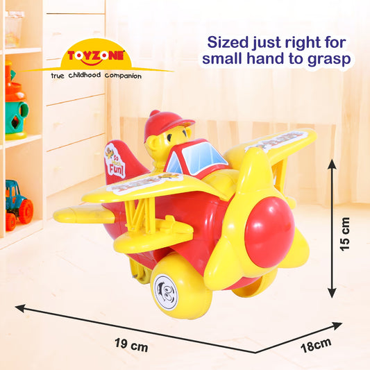 Fighter Plane Pull Along | Interactive pull toy | Toy for walking babies Toddler | Movement toy | Early learning Pull toy | Toddler activity toy | For age 12+ Months