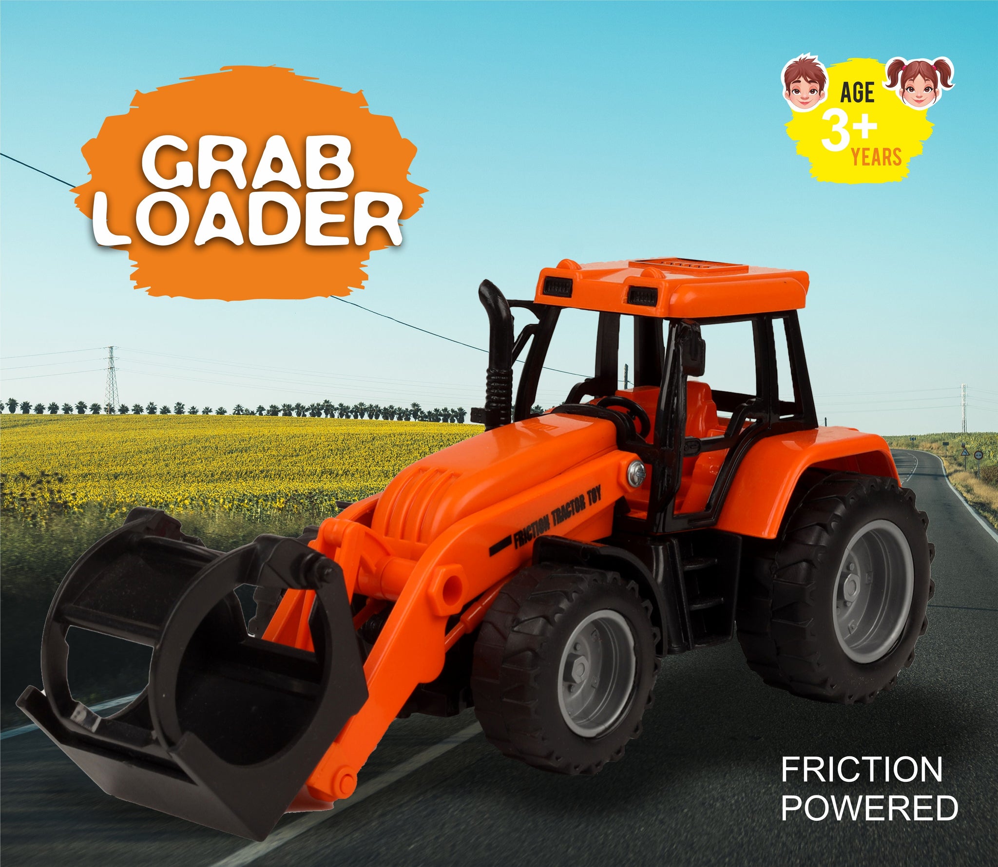 Toy Pull Machine Grab Loader | Friction-powered Toy | Push & go Toy | Pull-Push Vehicle ...