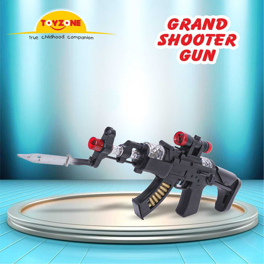 Grand Shooter Flashing Gun | Shooting Gun | Role Play Toy | Compact Toy Gun | Imaginative Play Gun | For Kids 3+ years
