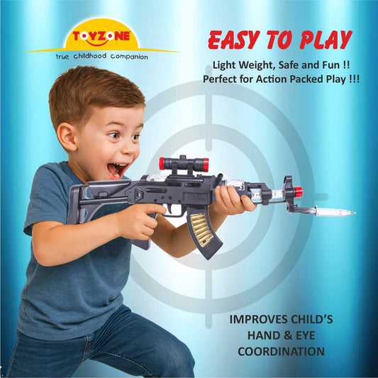 Grand Shooter Flashing Gun | Shooting Gun | Role Play Toy | Compact Toy Gun | Imaginative Play Gun | For Kids 3+ years