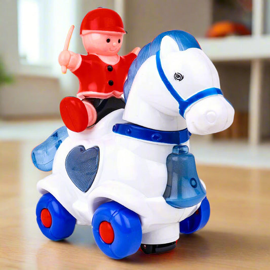 Horse Rider Bump 'N' Go | Lights & Sound | Musical Baby Toy | Baby Dance Toy | Active Play Toy | Battery Operated Toy | Educational Toy for Infants | Infant Sensory Play Toy | For New Born & Toddlers