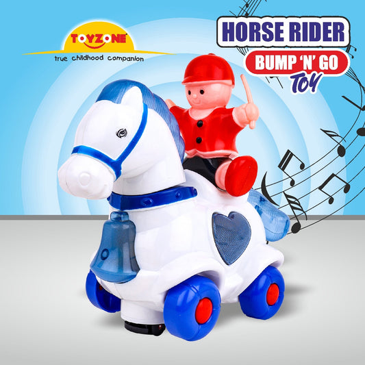 Horse Rider Bump 'N' Go | Lights & Sound | Musical Baby Toy | Baby Dance Toy | Active Play Toy | Battery Operated Toy | Educational Toy for Infants | Infant Sensory Play Toy | For New Born & Toddlers