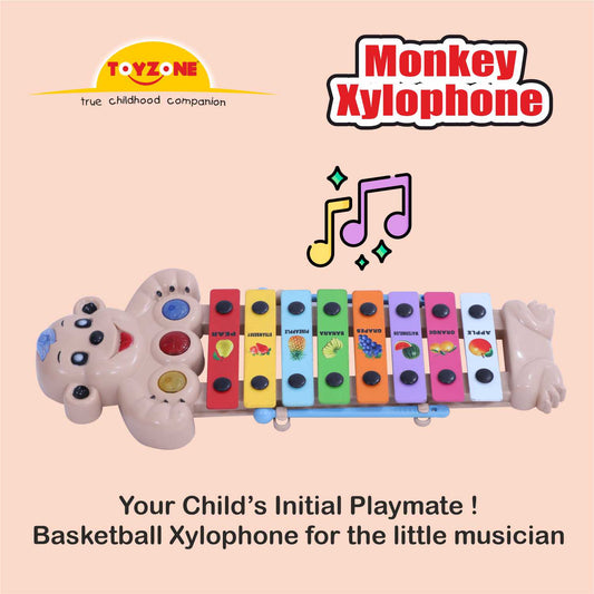 Monkey Xylophone | Baby Musical Toy | Musical Instrument for Kids | Kids Rhythm Toy | Toddler Music Exploration |  For 3+ years