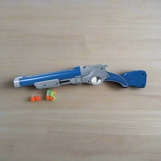 Doraemon Double Barrel Shotgun | Foam Blaster Gun | Safe & Long Range | Lock & Load Pump Action | Toy Shotgun | Dart Shooter | Target Shooting Gun | For Kids, Teens, Adults