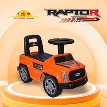 Load image into Gallery viewer, Raptor Ride on - Orange | Car for Kids | Toddlers Push Car with Backrest | Music &amp; LED Light | Under Seat Storage | For kids 2+ Years
