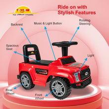 Load image into Gallery viewer, Raptor Ride on - Red | Car for Kids | Toddlers Push Car with Backrest | Music &amp; LED Light | Under Seat Storage | For kids 2+ Years
