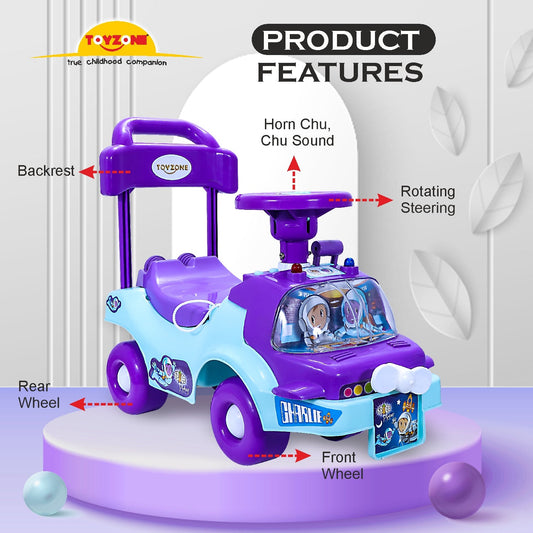 Space Rider | Push Ride-on | Push Car with Storage | Ride-On Car with Backrest | Ride On for Toddlers | For Kids 3+ years