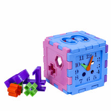 Load image into Gallery viewer, Time Square Cube | Early learning cube toy | Interactive learning toy | Shape sorting toy | Multi-functional educational cube | Play and learn Activity cube | Tactile learning toy | Early childhood development toys for toddlers
