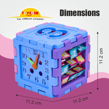 Load image into Gallery viewer, Time Square Cube | Early learning cube toy | Interactive learning toy | Shape sorting toy | Multi-functional educational cube | Play and learn Activity cube | Tactile learning toy | Early childhood development toys for toddlers
