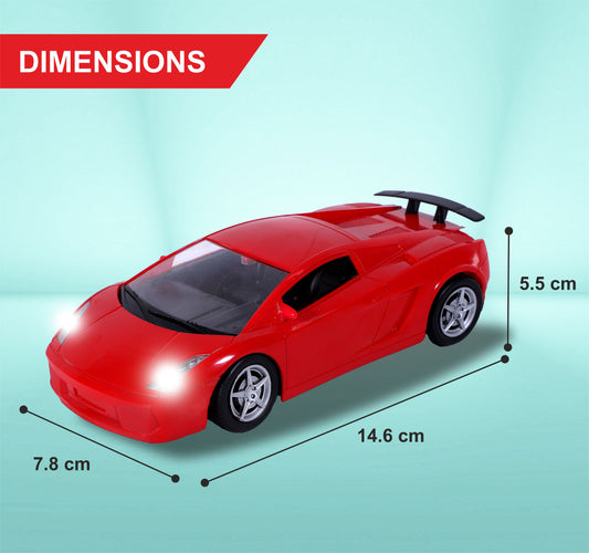 Vegga RC Car - Red | 27 MHz Fully Functionable | 1:24 Scale | Battery & Charger Cable | Range upto 25m | Luminous Headlight | Perfect Tyre Grip | For Age 4+ Years