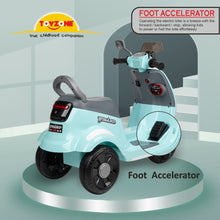 Load image into Gallery viewer, Wizard Electric Scooty - Blue | Rechargeable Scooty | Powered by 6V &amp; 4.5 AH Battery | Ride-On Scooter | Kids Electric Scooty | For Kids 3+ Years
