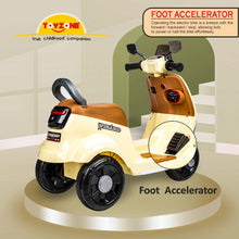 Load image into Gallery viewer, Wizard Electric Scooty - Ivory | Rechargeable Scooty | Powered by 6V &amp; 4.5 AH Battery | Ride-On Scooter | Kids Electric Scooty | For Kids 3+ Years
