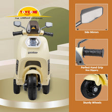 Load image into Gallery viewer, Wizard Electric Scooty - Ivory | Rechargeable Scooty | Powered by 6V &amp; 4.5 AH Battery | Bluetooth Music &amp; Lights | For 2 to 8 Years Old
